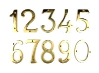 630.0005.35 Numéro de maison numéro de chambre laiton poli