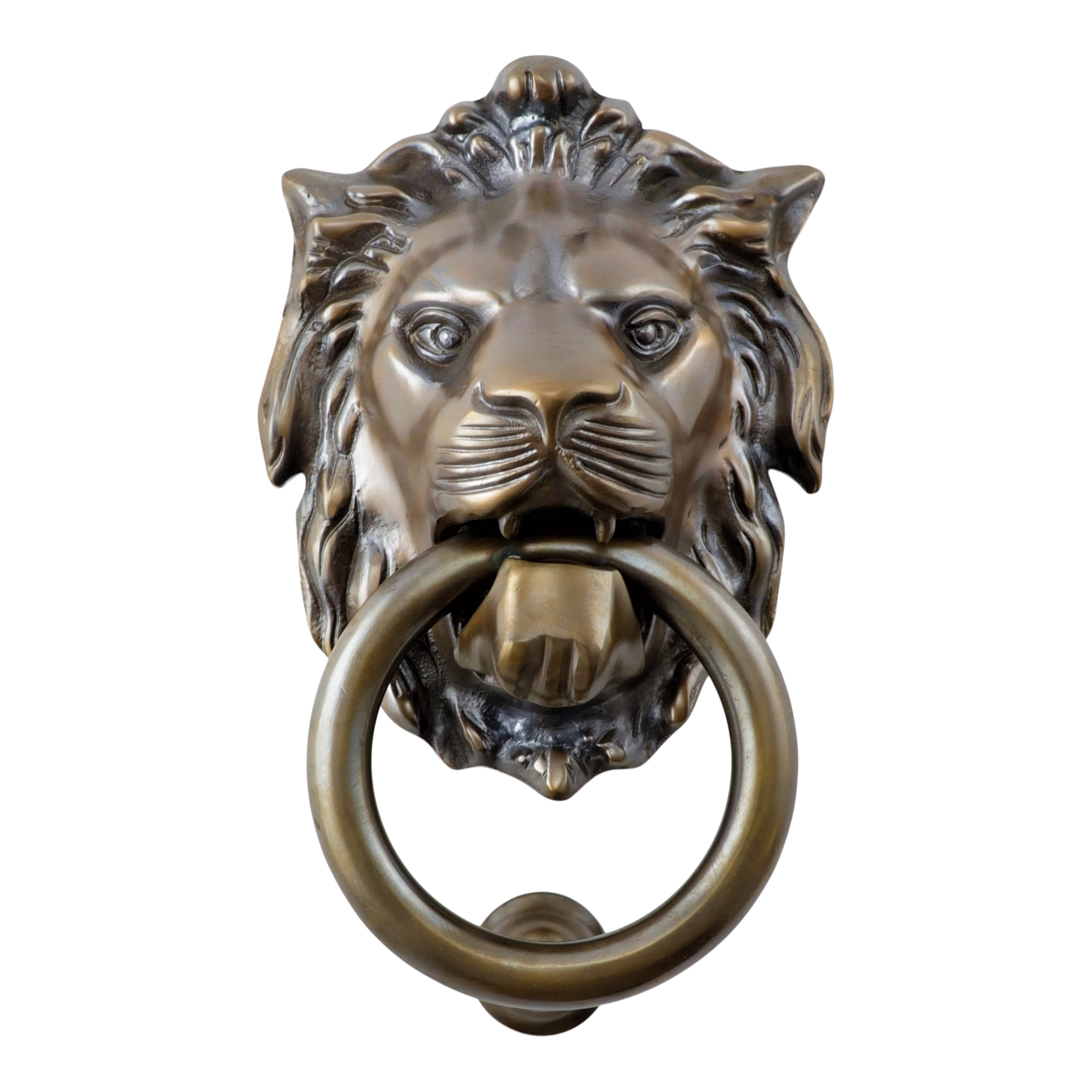 Heurtoir de porte diable faune sculpture fer de style antique - 33 cm (a) - France Heurtoir de porte diable faune sculpture fer de style antique - 33 cm (a) - France