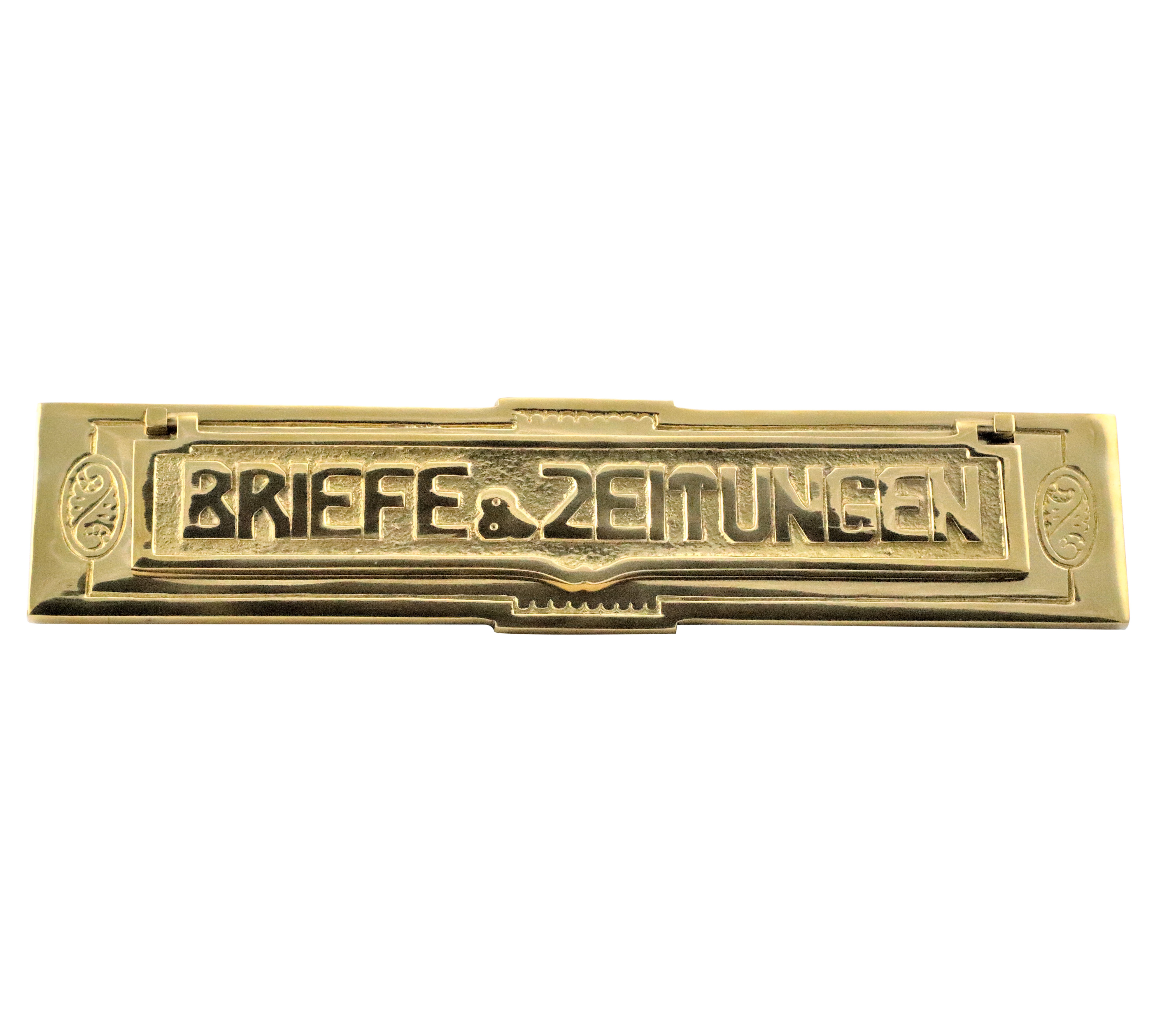 700.0013.35 Trappe à courrier en laiton poli brillant pour LETTRES &amp; JOURNAUX | JCB