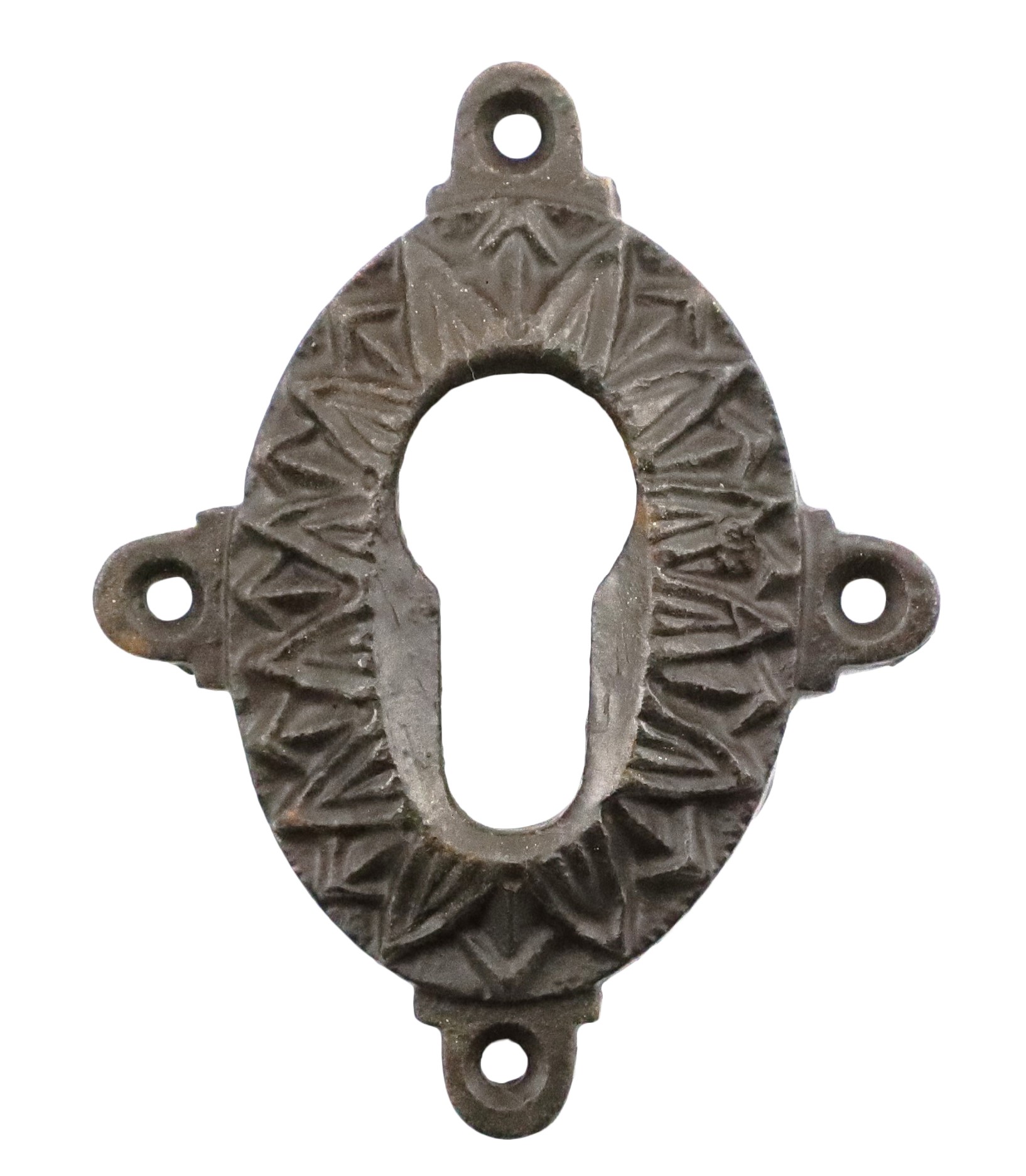 320.0131.60 Rosace de clé - rosette de porte antique, rosace décorative, copie de ferrure de porte