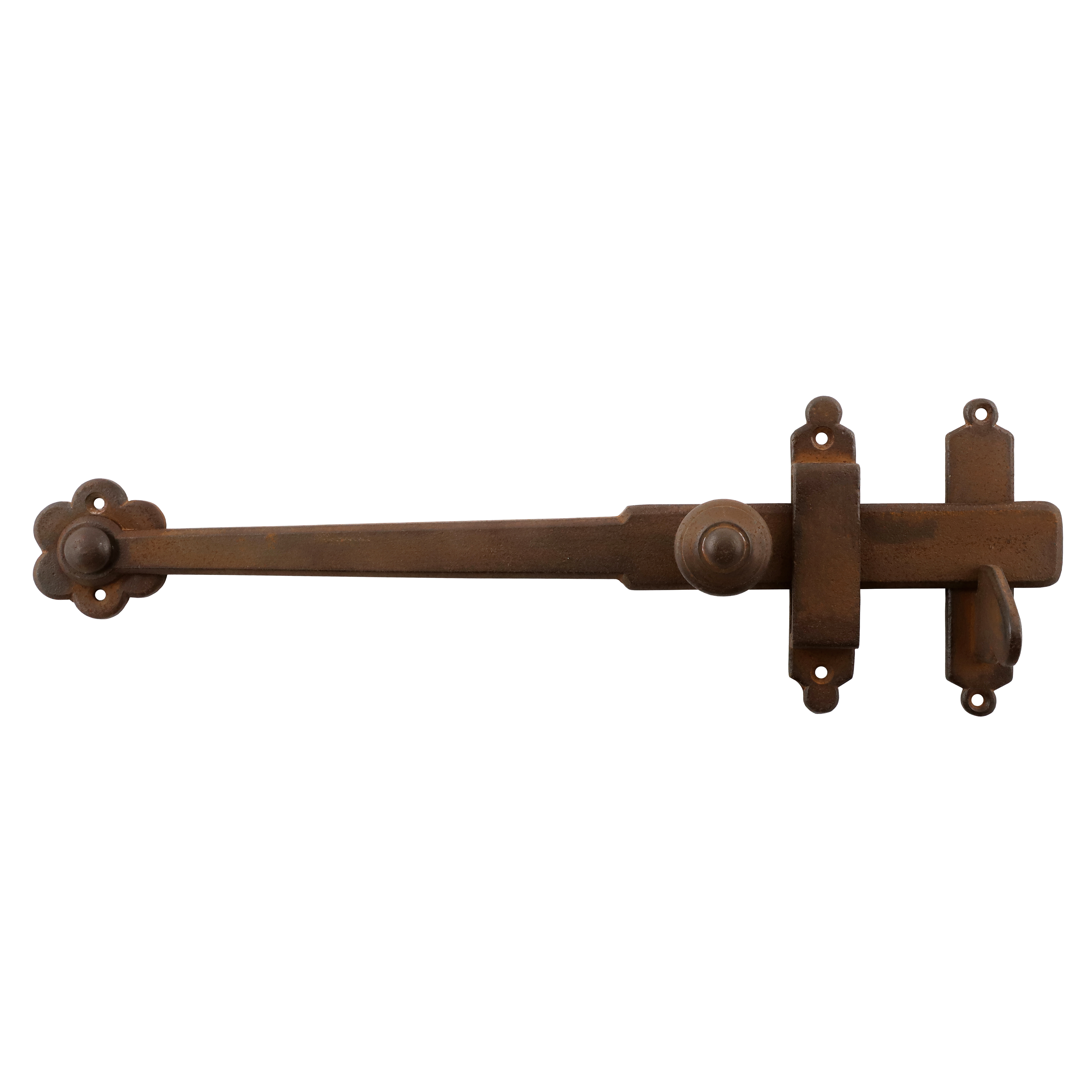 318.0004.60 Verrou coulissant avec loquet Verrou de porte danois fer antique