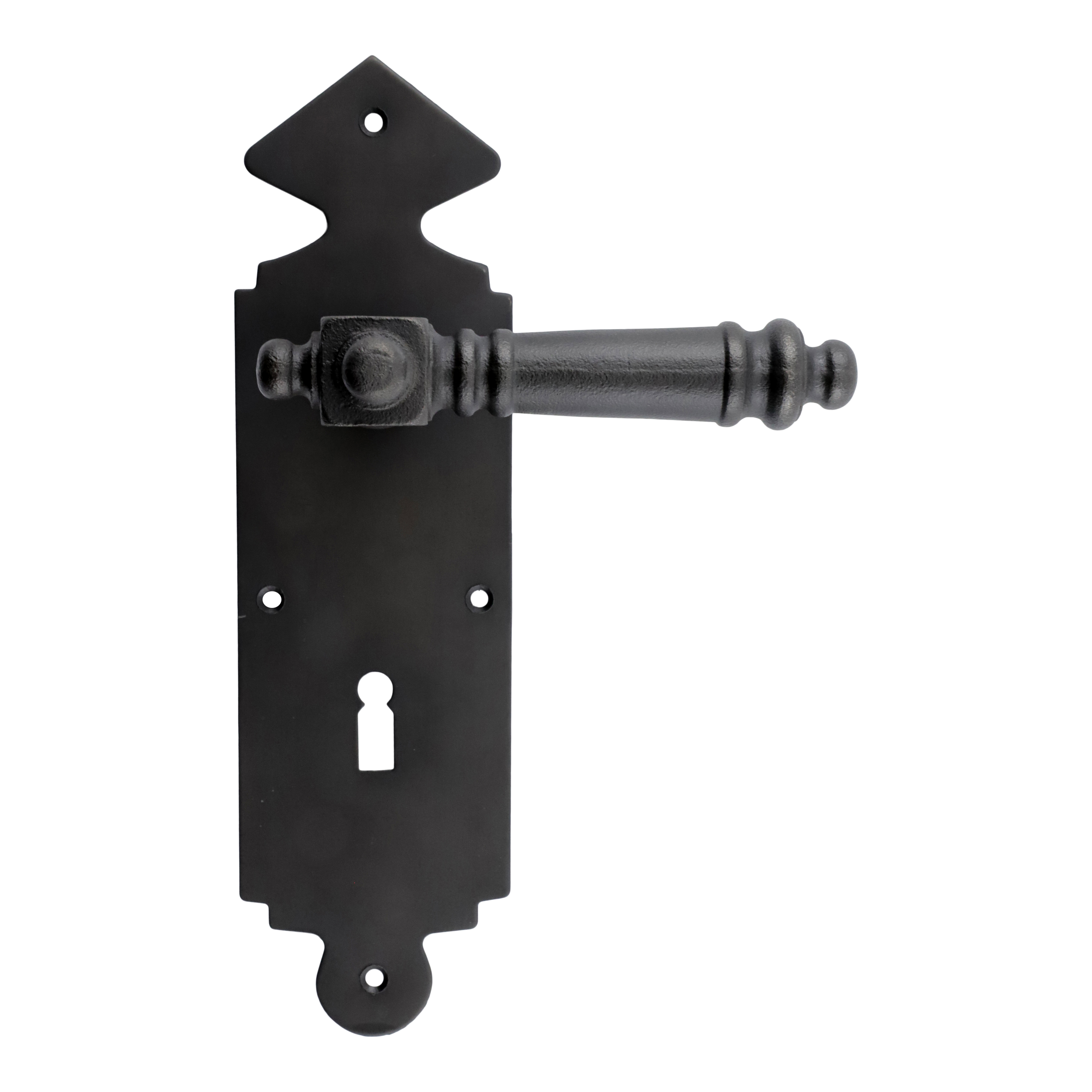 322.0104.70 Poignées de porte avec plaque longue Classicisme Fer noir 322.0104.70 Poignées de porte avec plaque longue Classicisme Fer noir