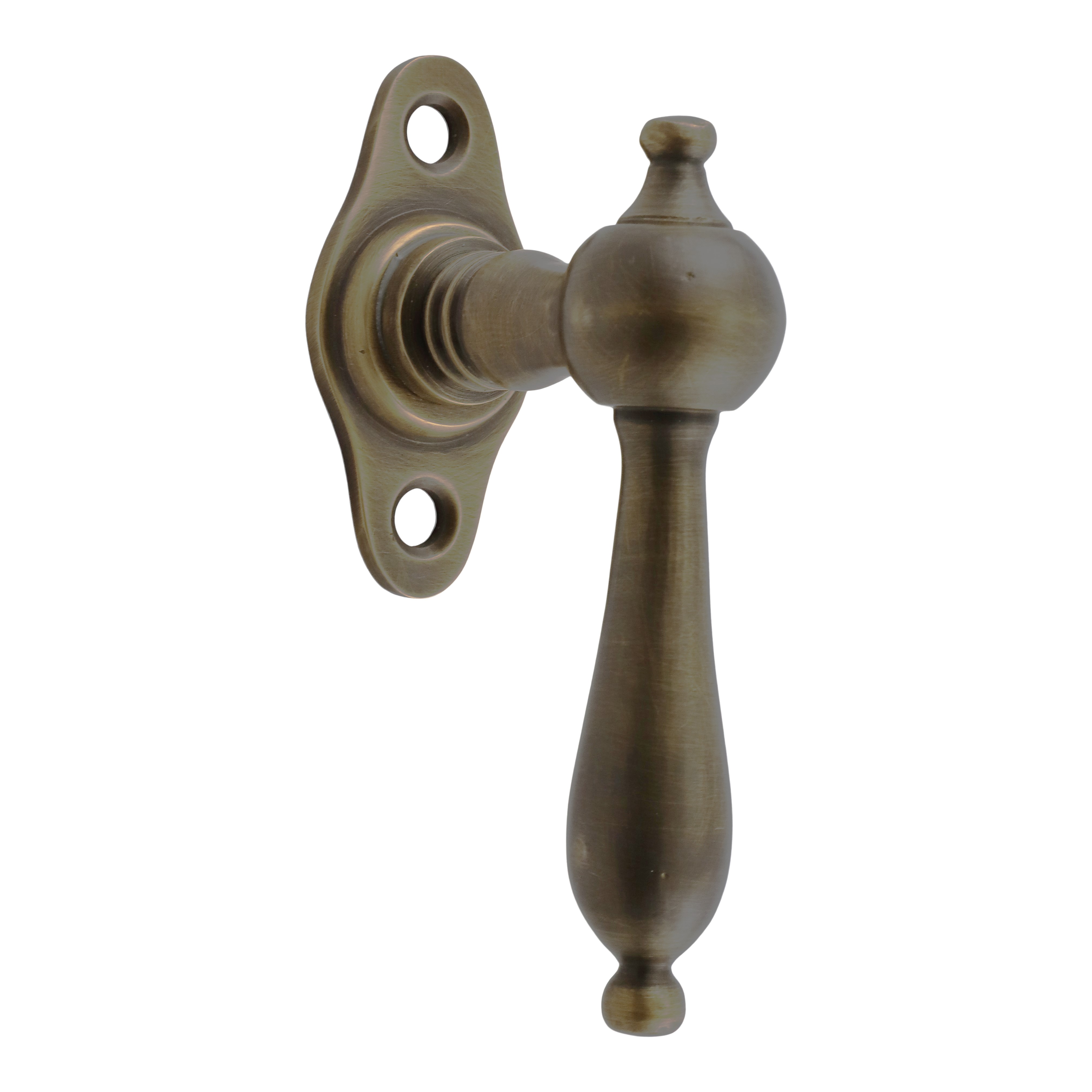 420.0002.45 Poignée de fenêtre en laiton patiné dans le style Biedermeier - ferrures de fenêtres antiques, poignées de fenêtres 420.0002.45 Poignée de fenêtre en laiton patiné dans le style Biedermeier - ferrures de fenêtres antiques, poignées de fenêtres