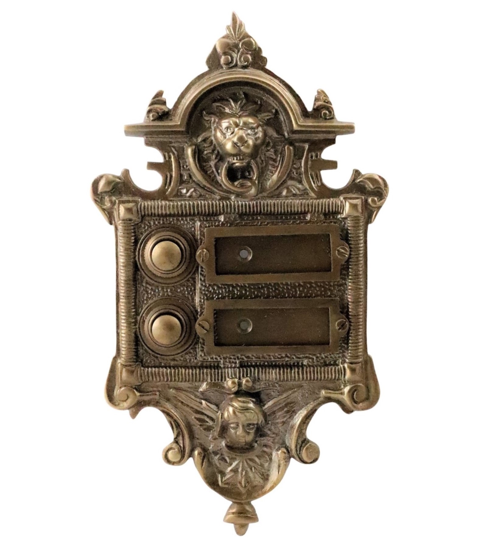 200.0019.45 Sonnette de porte Plaque de sonnette avec 2 boutons de sonnette