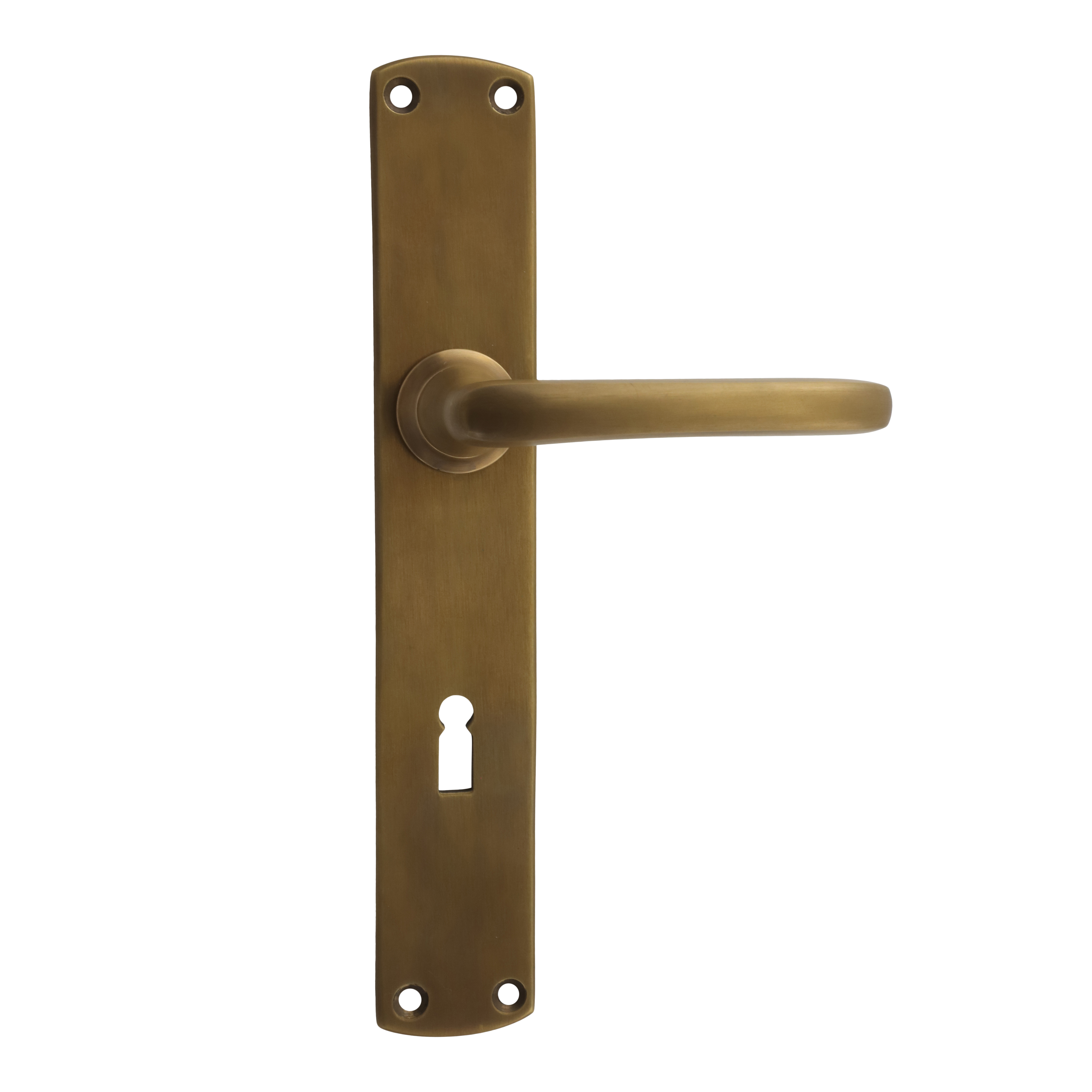 322-0106-45 322.0106.45 Poignées de porte avec plaque longue années 20 laiton patiné