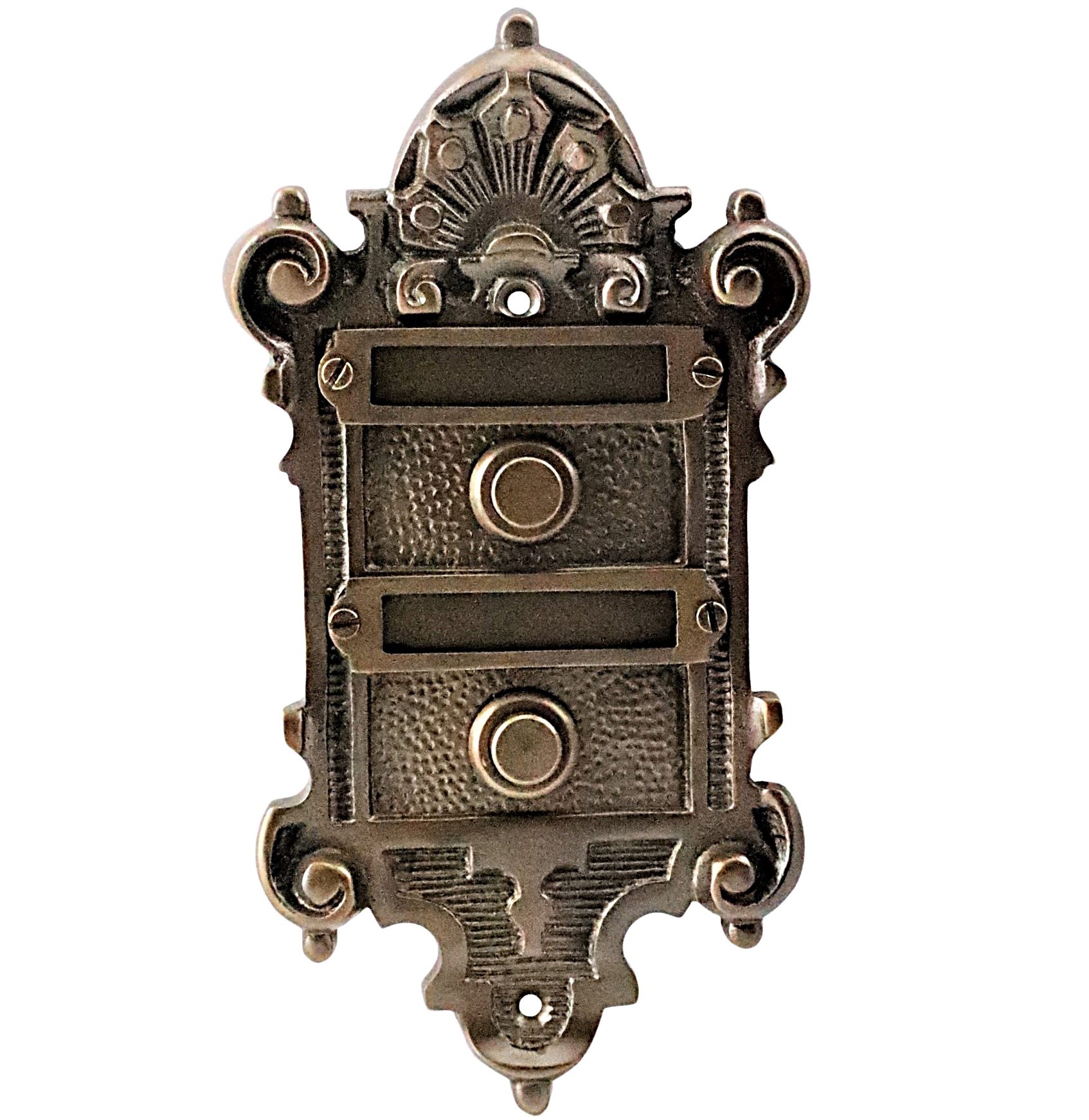 200.0020.45 Sonnette de porte Plaque de sonnette avec 2 boutons de sonnette