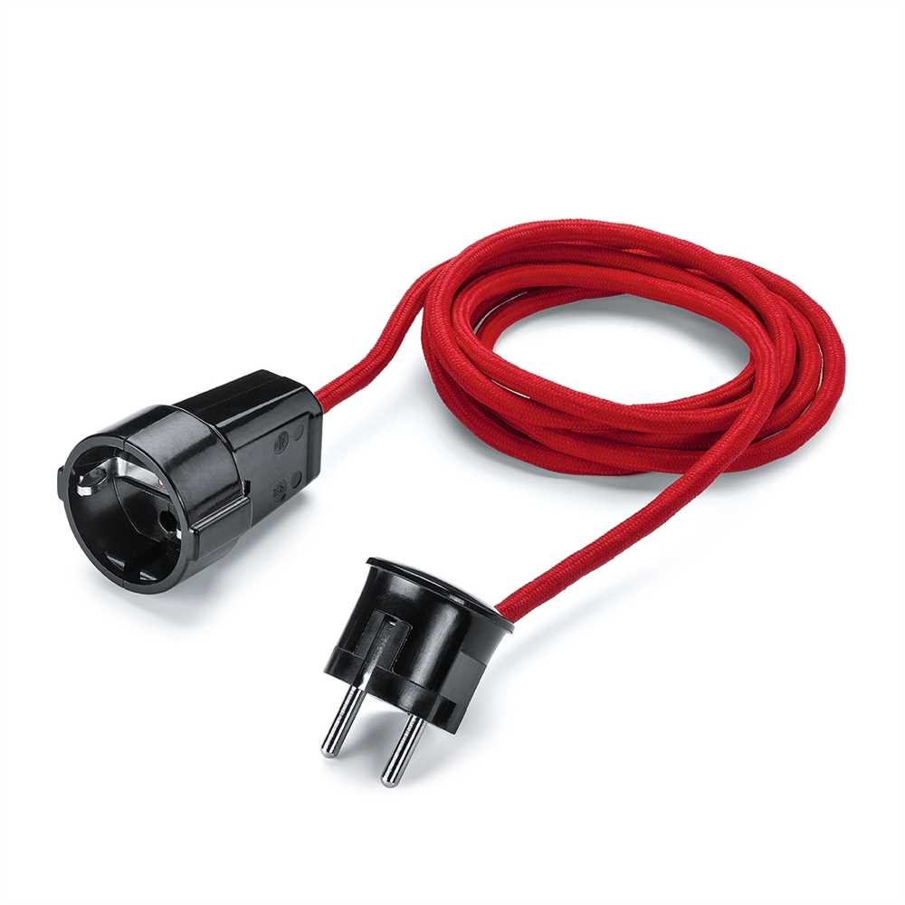 12339 Rallonge avec connecteur et fiche coudée Duroplast noir, câble rouge