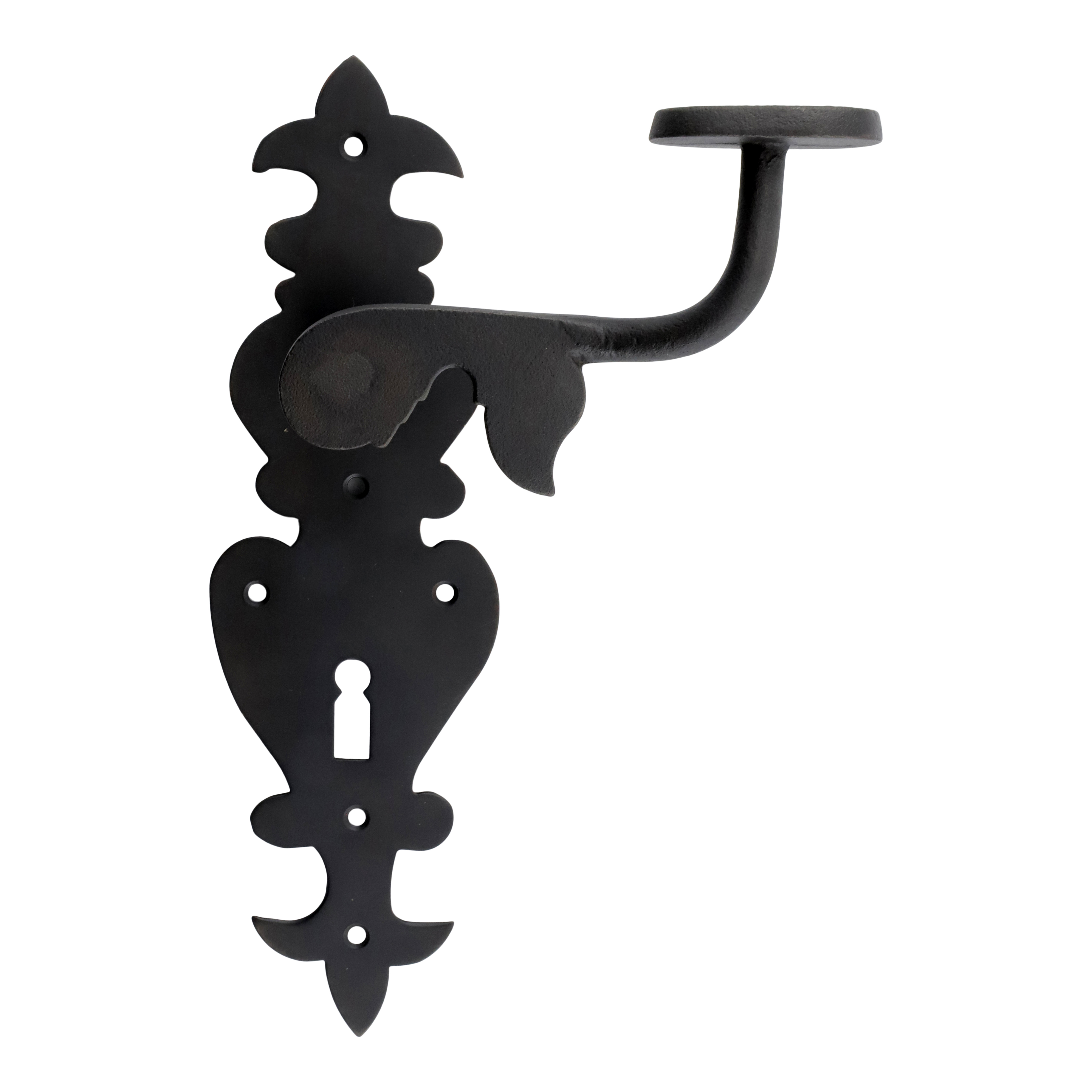 322.0103.70 Poignées de porte avec plaque longue Classicisme Fer noir 322.0103.70 Poignées de porte avec plaque longue Classicisme Fer noir